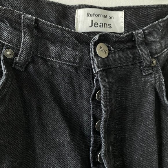 Reformation Cynthia High Rise Straight Cropped Jeans - Picture 7 of 9